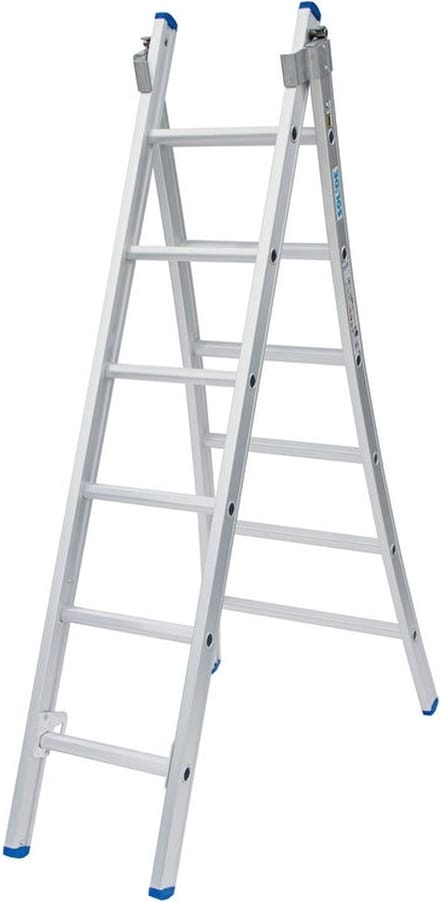 Solide 2-delige Uitgebogen Reformladder - 2x6 Sporten