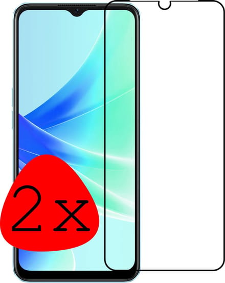 Screenprotector - 2 Stuks Geschikt voor OPPO A57s - Full Cover - Beschermglas - Gehard Glas - Tempered Glass - Screen Protector