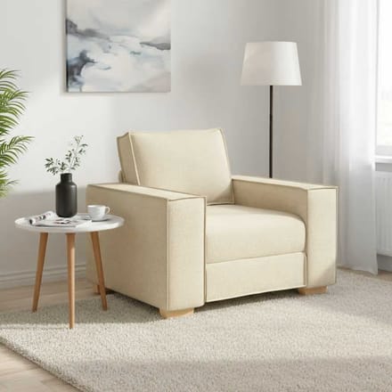 vidaXL - Sofa - Stoel - Crème - 100x78x84 - cm - Stof