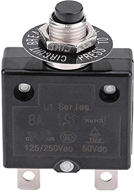 Handmatig Resetbare Thermoschakelaar voor Stroomoverbelasting - Veiligheidsschakelaar 5A/8A/10A/15A/18A/20A/30A