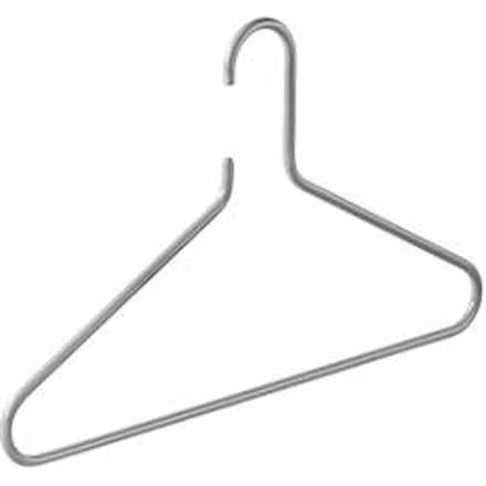 Kleerhanger - met broekhouder - L 420 mm - zilverkleurig - 4 stuks