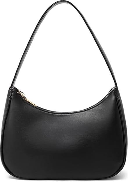 Dames Schoudertas-PU-leren schoudertas-Mini handtas -schoudertas dames-handtas -met Ritssluiting-Zwart