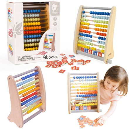 Classic World Wooden Abacus with Counting Cards