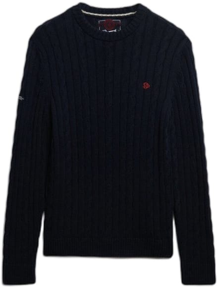 Superdry Cotton Cable Knit Sweater Heren - Maat M