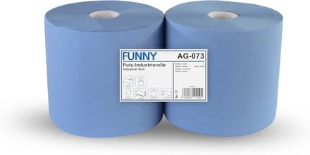 Gerecycled 3-laags Poetspapier, Blauw, 26 cm, 500 Vellen per Rol