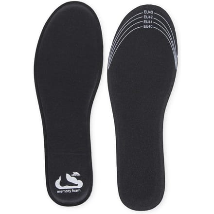 Trespass Volwassenen Unisex Memsole Memory Foam Inlegzool (Zwart)