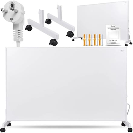Cronos Carbon P1000 - Kachel - Infraroodverwarming - 1000W - tot 22 m² - Wit