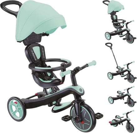 4-in-1 Driewieler en Loopfiets voor Peuters - Mintgroen