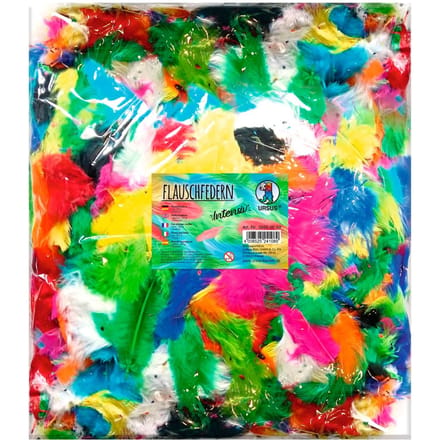 Pluizige veren, 100 g - Intense kleuren