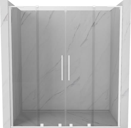 Mexen Velar L Duo schuifbare douchedeur 180 , transparant, wit - 871-180-003-02-20