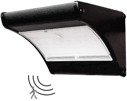 Iplux® Solar LED Wandlamp SafeSense Lite - 450 lumen - Hoge Kwaliteit - Bewegingssensor - IP65 - 4000K - Aluminium