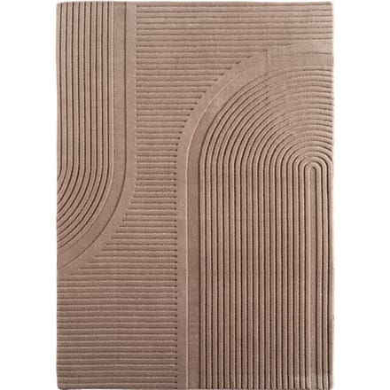 Japandi Vloerkleed Pompei - Hoogpolig - Scandinavisch Design - 3D-Effect - Beige- 140x200 CM