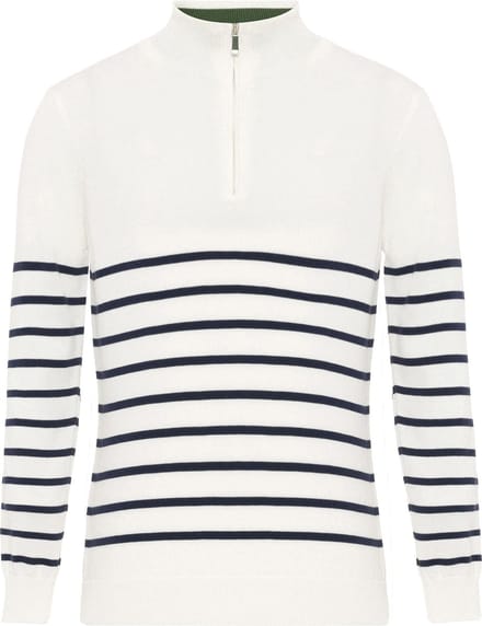 Felix Hardy Trui Met Halve Rits - Sweater - Schipperstrui Met Rits - 100% Katoen Dames Ecru - M