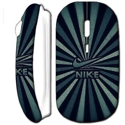 Souris Sans Fil - MANIACASE - Nike Vintage - Blanc - Clé USB Wifi - Compatible Mac et PC