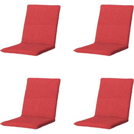 Madison - Stapelstoelkussen Panama brick red - Ca. 97x49 cm - Set van 4