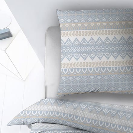 Sleepnight Dekbedovertrek Katoen Kristel - Blauw - 140 x 200/220 cm + 1 kussensloop - [Blauw]