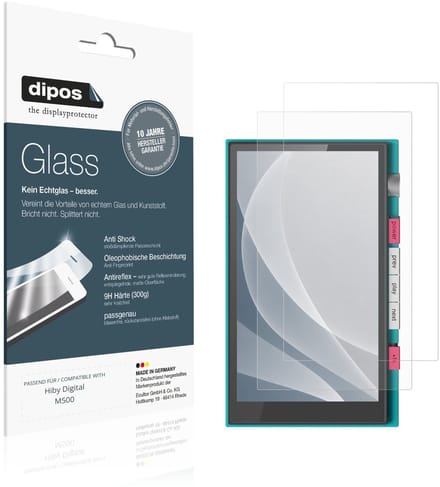 dipos – 2x Matte Pantserfolie geschikt voor Hiby Digital M500 | 9H Screenprotector