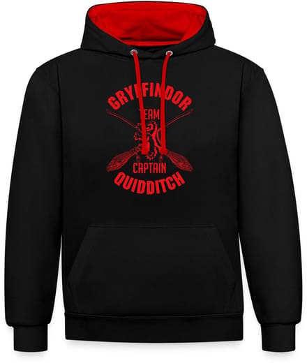 Harry Potter Gryffindor Quidditch Contrast Hoodie