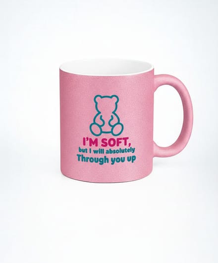 I'm Soft" Teddybeer Mok - Uniek Design | Koffiemok & Cadeau Idee