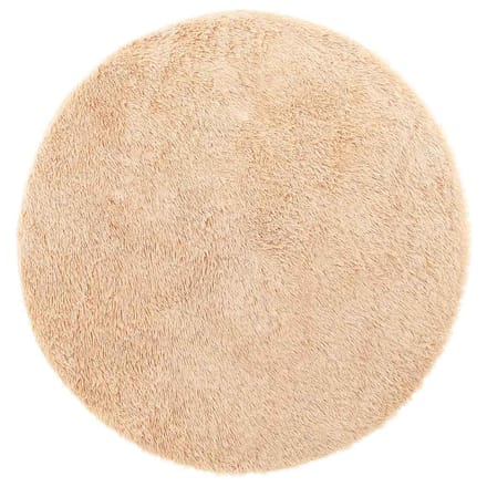 vidaXL - Hoogpolig - vloerkleed - NAVARRA - 100x100 - cm - polyester - beige