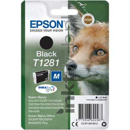 Epson T1281 inktcartridge zwart (origineel)