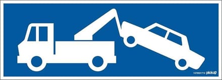 Pickup bord 33x12 cm - Wegsleepzone zonder tekst
