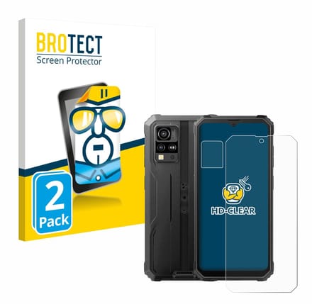 BROTECT - Screenprotector voor Blackview BV4800 SE (Voor+Camera) - Folie Beschermfolie transparant 2 Stuks
