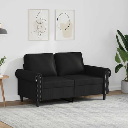 vidaXL - Tweezitsbank - 120 - cm - kunstleer - zwart
