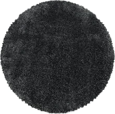 Flycarpets Luna Vloerkleed Rond - Grijs - Hoogpolig - 200 cm