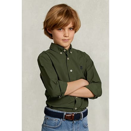 River Woods Custom Fit Poplin Shirt Tea Khaki Größe: 06 | Hemden Outlet | kids | Braun
