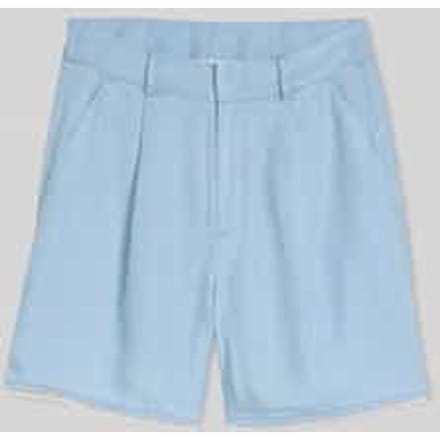 Dames stoffen shorts van lyocell met kanten boord