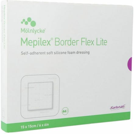 Mepilex Lite Dun Verb Sil Ster 15x15,00cm 5 284300