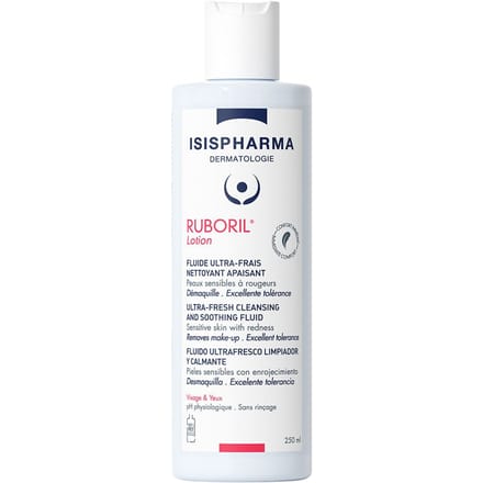 Isispharma Ruboril Lotion Fluide Ultra-Frais Nettoyant Apaisant 250 ml