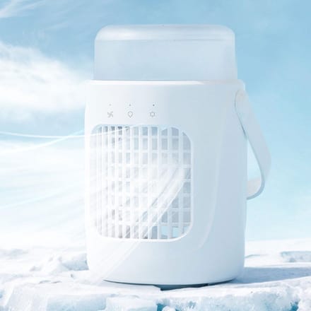Draagbare Airco - Mini Koeler Vernevelaar - Persoonlijke Koeling - Vier-in-één Functie - 600 ml Reservoir - Wit