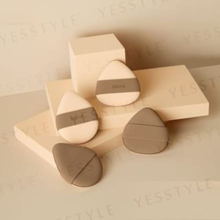 Solone - Double Sided Souffle Makeup Puff Triangle Rice Ball - 1 pc