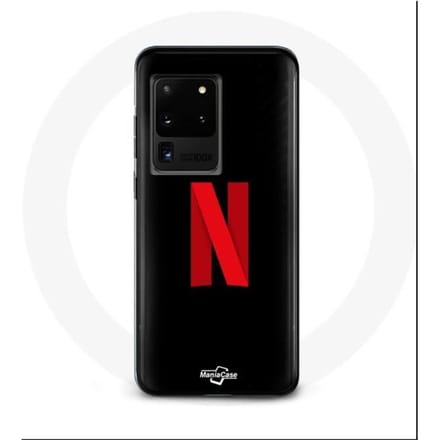 Coque - Netflix - Samsung Galaxy S20 Ultra - Souple - Noir - Rouge noir