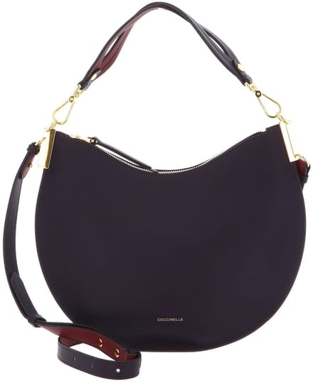 COCCINELLE Leren schoudertas Sunup Handbag Double Grainy Leather Prune / Ribes donkerpaars