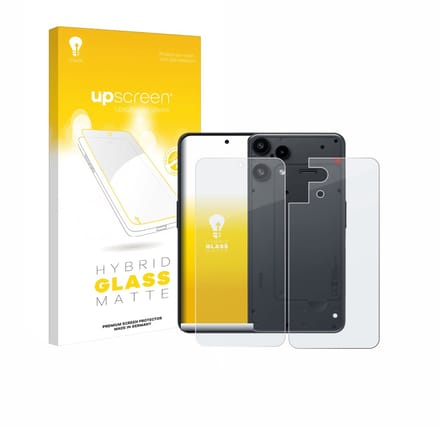 upscreen - Screenprotector voor Nothing Phone (3a) Lite (Voor+Achter) - Folie Beschermfolie Beschermglas matte
