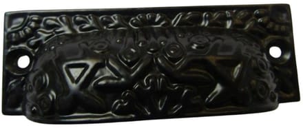 Rectangular Inca Cup handle Black on Iron