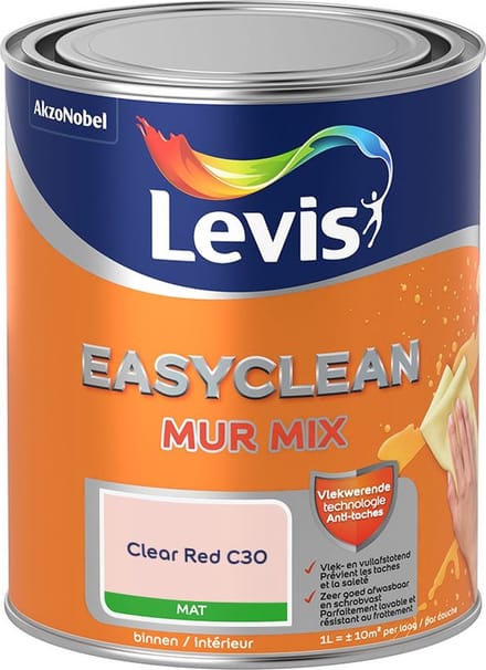 Levis - Easyclean Mur Mat Mix - Clear Red C30 - Mengverf - 1 L