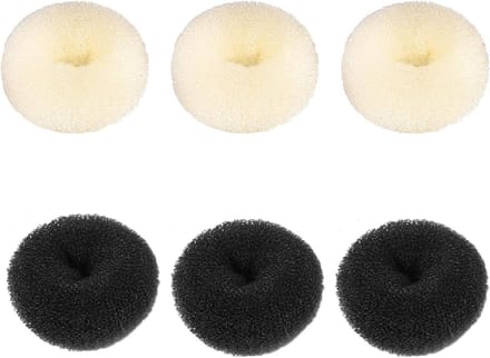 6 Stuks Haar Donuts Set voor Kapsels - Elastische Donutringen voor Knotjes en Chignons
