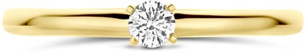 14K Geelgouden Ring Lab Grown Diamant 0.10ct G VS – 4034961