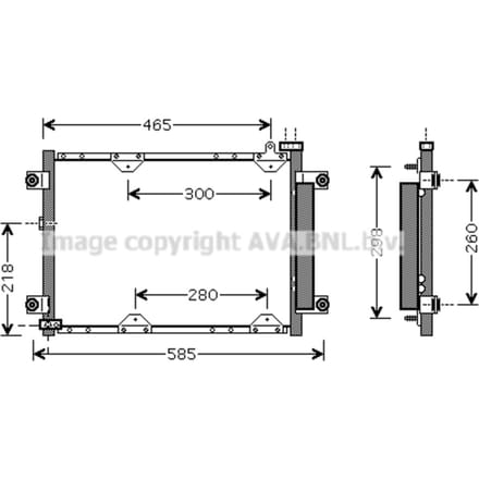 Condensator, airconditioning AVA COOLING SZ5075D AVA
