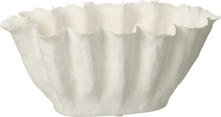 J-Line vaas Calyx - keramiek - wit - small - Ø 20 cm