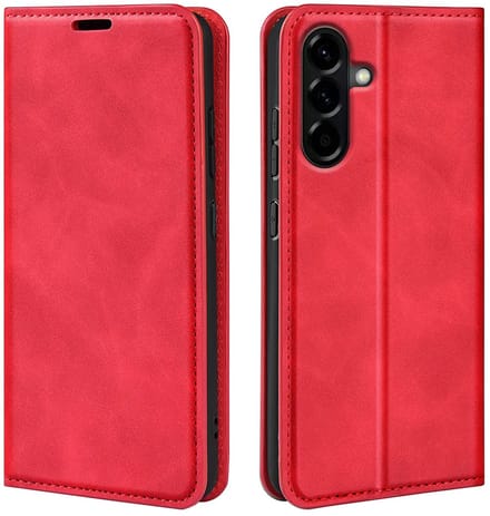 MobyDefend Hoesje - Geschikt voor Samsung Galaxy A57 - Luxe Wallet Bookcase (Magnetische Sluiting) - Rood
