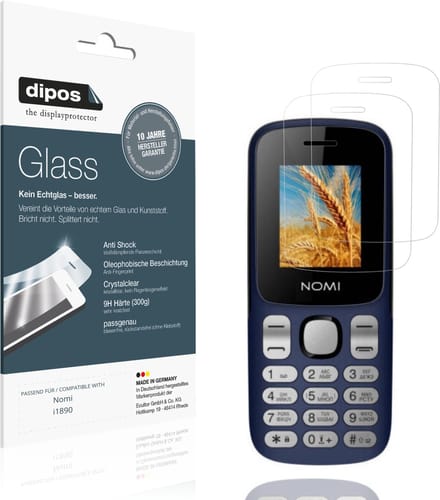 dipos – 2x Pantserfolie geschikt voor Nomi i1890 | 9H Screenprotector