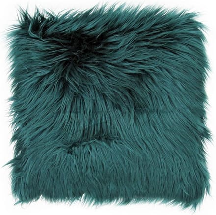Lavandoux - Bont Kussen - Imitatiebont Sierkussen - 60 x 60 cm - Teal Groen