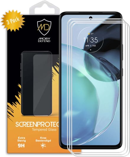 3-Pack MobyDefend Screenprotectors - Geschikt voor Motorola Moto G72 - Case-Friendly Screensaver - Gehard Glas
