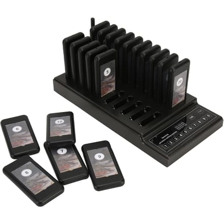 Téléavertisseurs de restaurant, système de téléavertisseur pour camion de restauration, 20 bips de commande pour restaurant, église EU Plug black