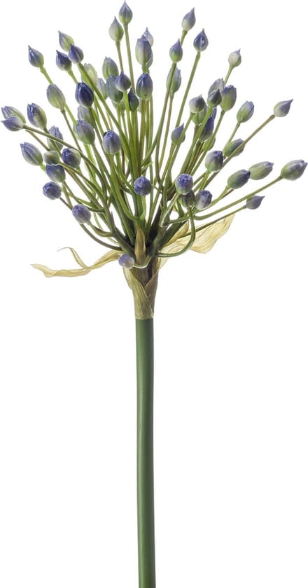 Emerald - Kunstbloem Allium bloemknoppen 70cm blauw - Kunstplant voor binnen